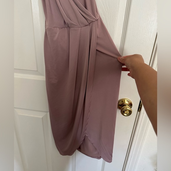 Faux Wrap Mauve Charlotte Russe Dress - Picture 3 of 5